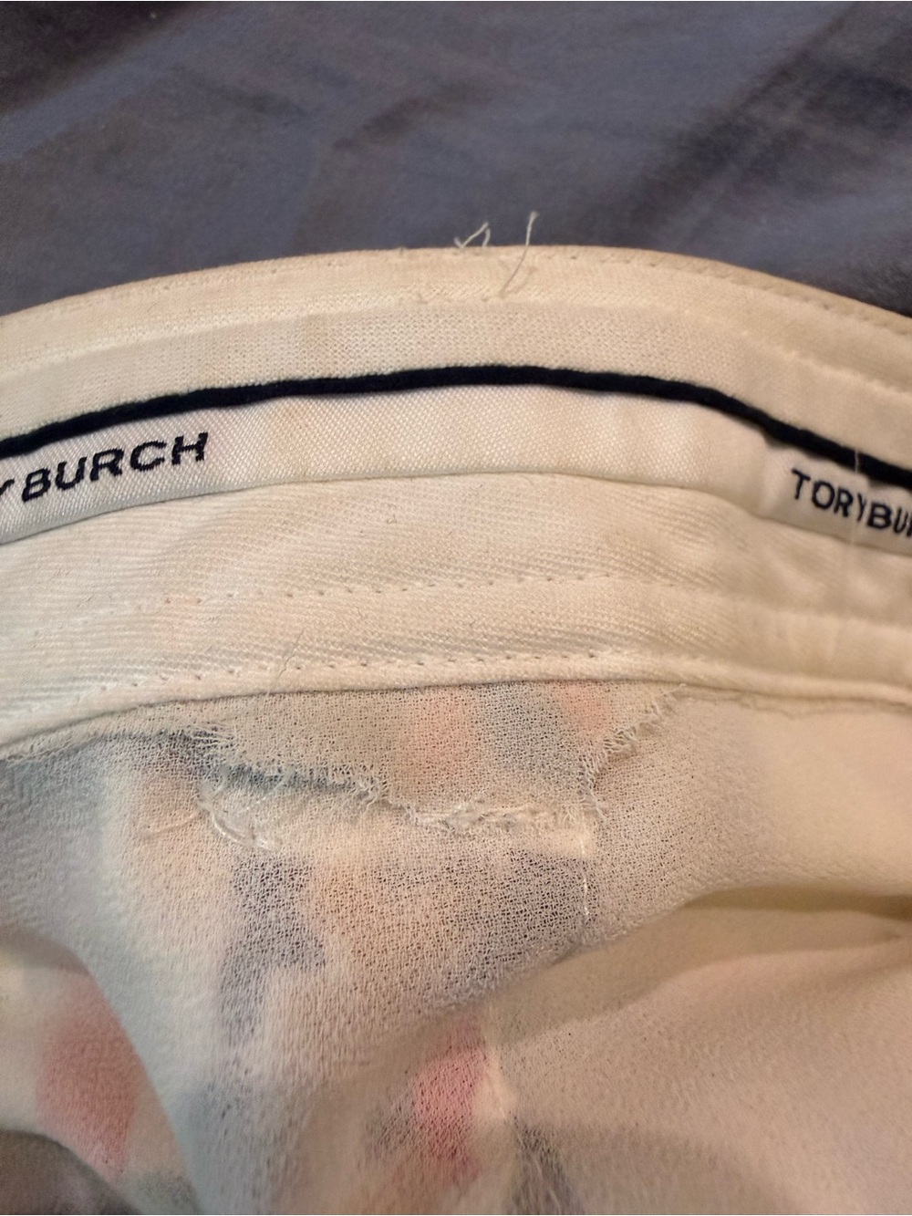 Tory Burch Sienna Printed Silk Trousers | Patchwork Collage | Size Medium - Picture 16 of 16